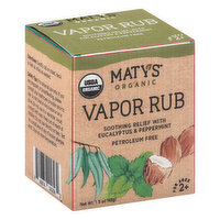 Maty's Vapor Rub, Organic, 1.5 Ounce