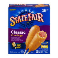 State Fair Classic Corn Dogs with Honey Sweetened Batter, Frozen, 16 Count, 42.7 Ounce