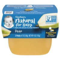 Gerber Natural for Baby Pear, Supported Sitter 1st Foods, 2 Each