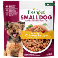 Freshpet Dog Food, Chicken Recipe with Carrots & Cranberries, Bite Size, Small Dog