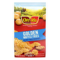 Ore-Ida French Fried Potatoes, Golden Waffle Fries, 22 Ounce
