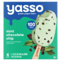 Yasso Yogurt Bars, Greek, Mint Chocolate Chip, 4 Pack, 4 Each