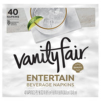 Vanity Fair Beverage Napkins, 2-Ply, 40 Each