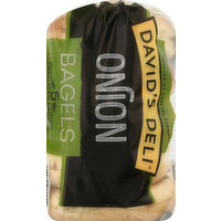 Davids Deli Bagels, Onion, Presliced, 5 Each