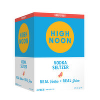 High Noon Grapefruit Vodka Hard Seltzer 355ml Can 4pk, 355 Millilitre