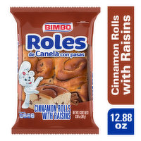 Bimbo Bimbo Roles De Canela Con Pasas Cinnamon Rolls with Raisins, 12.88 oz, 12.88 Ounce