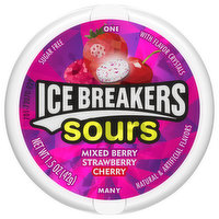 Ice Breakers Sours Mints, Mixed Berry, Strawberry, Cherry, 1.5 Ounce