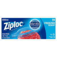 Ziploc Seal Top Bags, Freezer, Quart, 19 Each