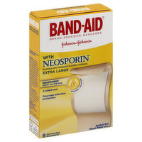 Band-Aid Bandages, Adhesive, with Neosporin, All One Size, 8 Each