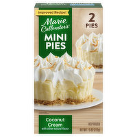 Marie Callender's Pies, Coconut Cream, Mini, 2 Each