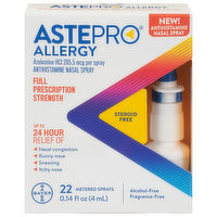 Astepro Nasal Spray, Antihistamine, Full Prescription Strength, Allergy, 0.14 Fluid ounce