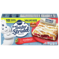 Pillsbury Toaster Pastries, Strawberry, Value Size, 12 Each