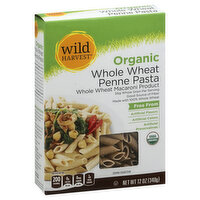 WILD HARVEST Penne Pasta, Organic, Whole Wheat, 12 Ounce