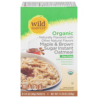 Wild Harvest Instant Oatmeal, Organic, Maple & Brown Sugar, 8 Each