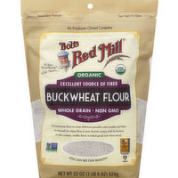 Bobs Red Mill Flour, Organic, Whole Grain, Buckwheat, 22 Ounce