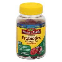 Nature Made Probiotics + Energy B12, Digestive, Raspberry & Cherry, Gummies, 50 Each