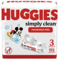 HUGGIES Simply Clean Unscented Baby Wipes, 3 Each