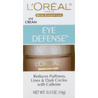 L'Oreal Eye Cream, Eye Defense, 0.5 Ounce