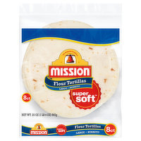 Mission  Super Soft Tortillas, Flour, Large Burrito, 8 Each