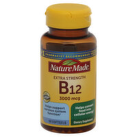 Nature Made Vitamin B12, Extra Strength, 3000 mcg, Softgels, 60 Each