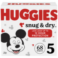 Huggies Snug & Dry Diapers, Disney Baby, 5 (Over 27 lb), 68 Each