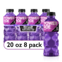 Powerade Sports Drink, Grape, 20 fl, 8 Each