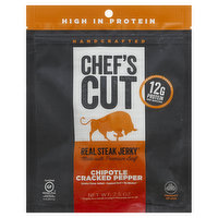 Chef's Cut Jerky, Real Steak, Chipotle Cracked Pepper, 2.5 Ounce