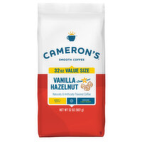 Cameron's Coffee, Ground, Light Roast, Vanilla Hazelnut, 32 Ounce
