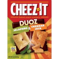 Cheez-It Duoz Crackers, Jalapeno Cheddar Jack, 12.4 Ounce