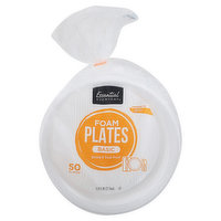 Essential Everyday Foam Plates, Basic, 8.875 Inch, 50 Each