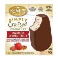 Kemps Simply Crafted Ice Cream Bars, Strawberry Rhubarb Cobbler, 4 Each
