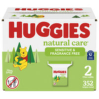 Huggies Natural Care Natural Care Sensitive Baby Wipes, Unscented, 2 Refill Packs (, 2 Each