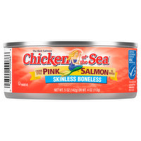 Chicken of the Sea Salmon, Pink, Chunk Style, Skinless Boneless, 5 Ounce