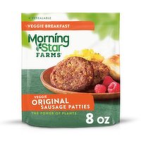MorningStar Farms Meatless Sausage Patties, Original, 6 Each