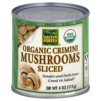 Native Forest Mushrooms, Organic Crimini, Sliced, 4 Ounce