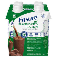 Ensure Nutrition Shake, Plant-Based Protein, Chocolate, 4 Each