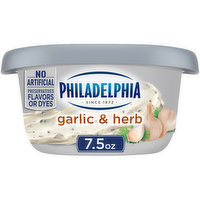 Philadelphia Garlic & Herb Cream Cheese Spread, 7.5 Ounce