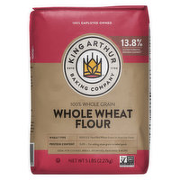 King Arthur Baking Company Flour, Whole Wheat, 5 Pound