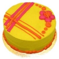 Cub Stripes and Dots with Flower 8" Round Cake, 1 Each