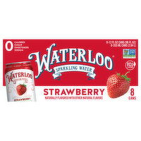 Waterloo Sparkling Water, Strawberry, 8 Each