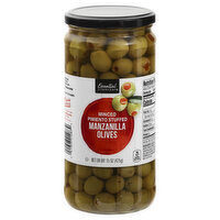 Essential Everyday Manzanilla Olives, Pimiento Stuffed, Minced, 15 Ounce