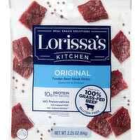 Lorissas Kitchen Tender Beef Steak Strips, Original, 2.25 Ounce