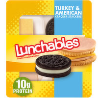 Lunchables Turkey & American Cheese Cracker Stackers Snack Kit with Chocolate Sandwich Cookies, 3.4 Ounce