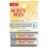 Burt's Bees Lip Balm, Moisturizing, Ultra Conditioning, 2 Each