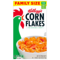 Corn Flakes Cereal, Family Size, 18 Ounce