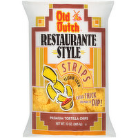 Old Dutch Restaurante Style Yellow Corn Strips Premium Tortilla Chips, 13 Ounce