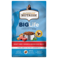 Rachael Ray Nutrish BigLife Food for Adult Dogs, Natural, Hearty Beef, Veggies & Brown Recipe, 14 Pound