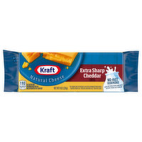 Kraft Cheese, Cheddar, Extra Sharp, 8 Ounce