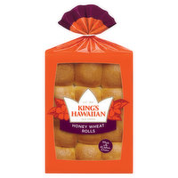 King's Hawaiian Rolls, Honey Wheat, 12 Each