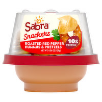 Sabra Snackers Roasted Red Pepper Hummus with Rold Gold Pretzels, 4.56 Ounce